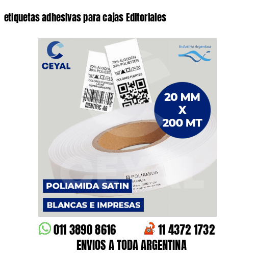 etiquetas adhesivas para cajas Editoriales