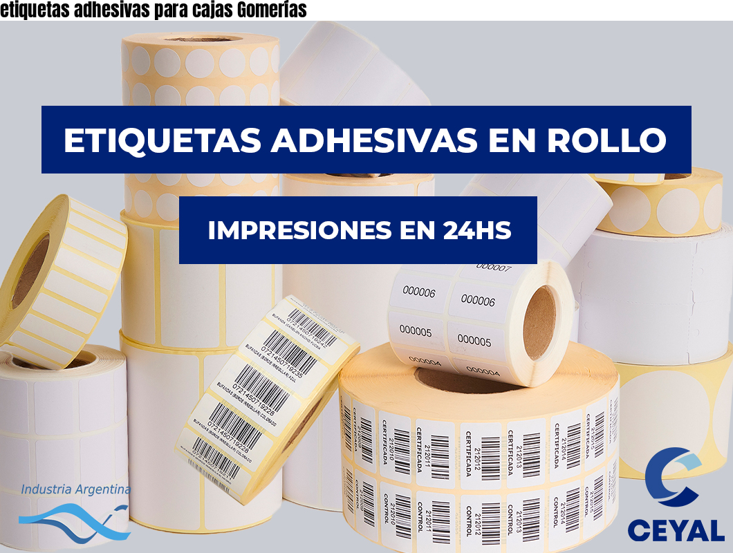 etiquetas adhesivas para cajas Gomerías