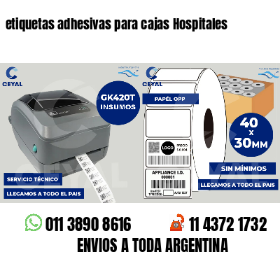 etiquetas adhesivas para cajas Hospitales