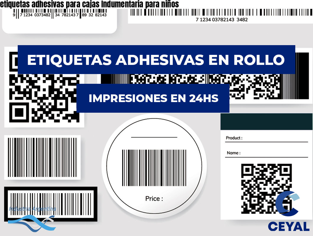 etiquetas adhesivas para cajas Indumentaria para niños