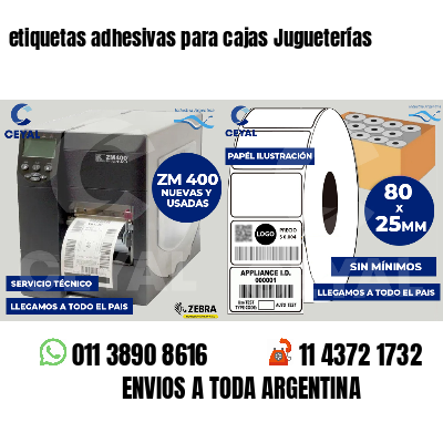 etiquetas adhesivas para cajas Jugueterías