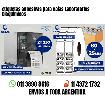 etiquetas adhesivas para cajas Laboratorios bioquímicos