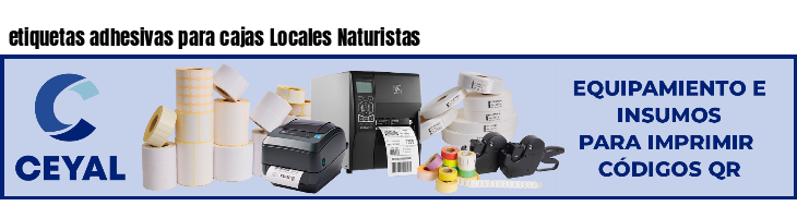 etiquetas adhesivas para cajas Locales Naturistas