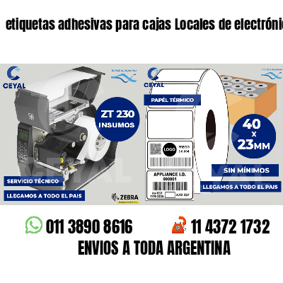 etiquetas adhesivas para cajas Locales de electrónica