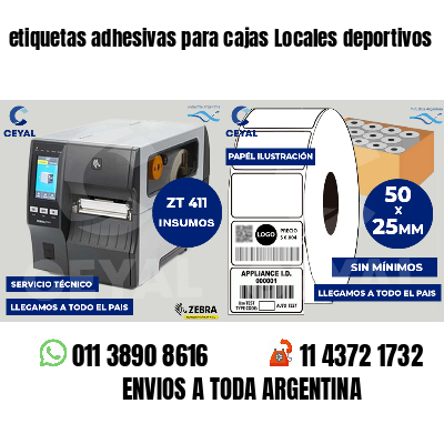 etiquetas adhesivas para cajas Locales deportivos