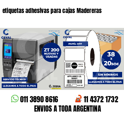 etiquetas adhesivas para cajas Madereras