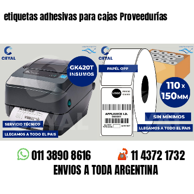 etiquetas adhesivas para cajas Proveedurías