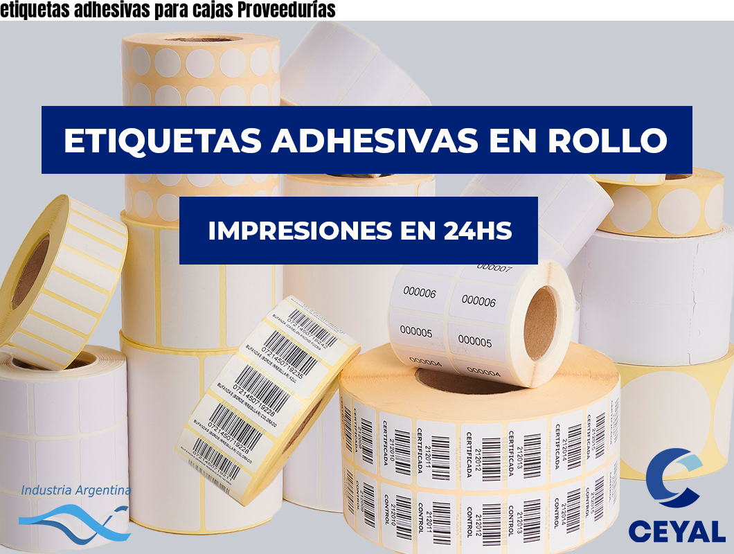 etiquetas adhesivas para cajas Proveedurías