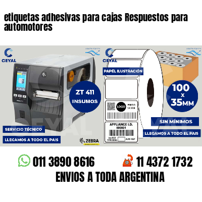 etiquetas adhesivas para cajas Respuestos para automotores