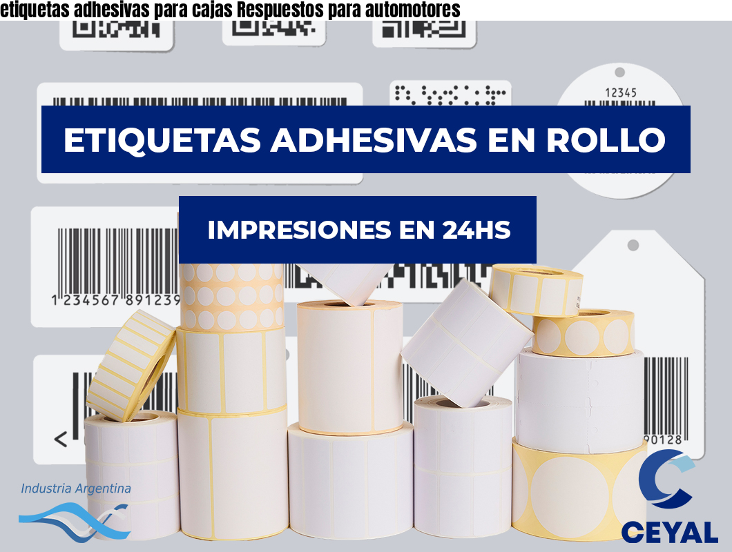 etiquetas adhesivas para cajas Respuestos para automotores