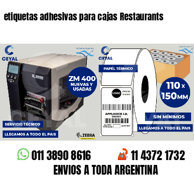 etiquetas adhesivas para cajas Restaurants