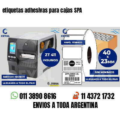 etiquetas adhesivas para cajas SPA