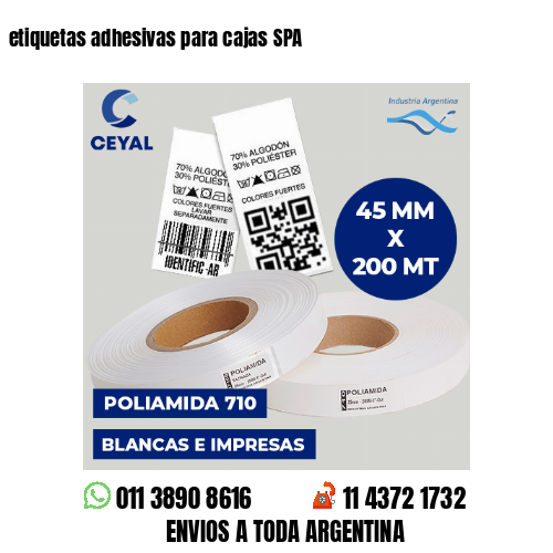 etiquetas adhesivas para cajas SPA