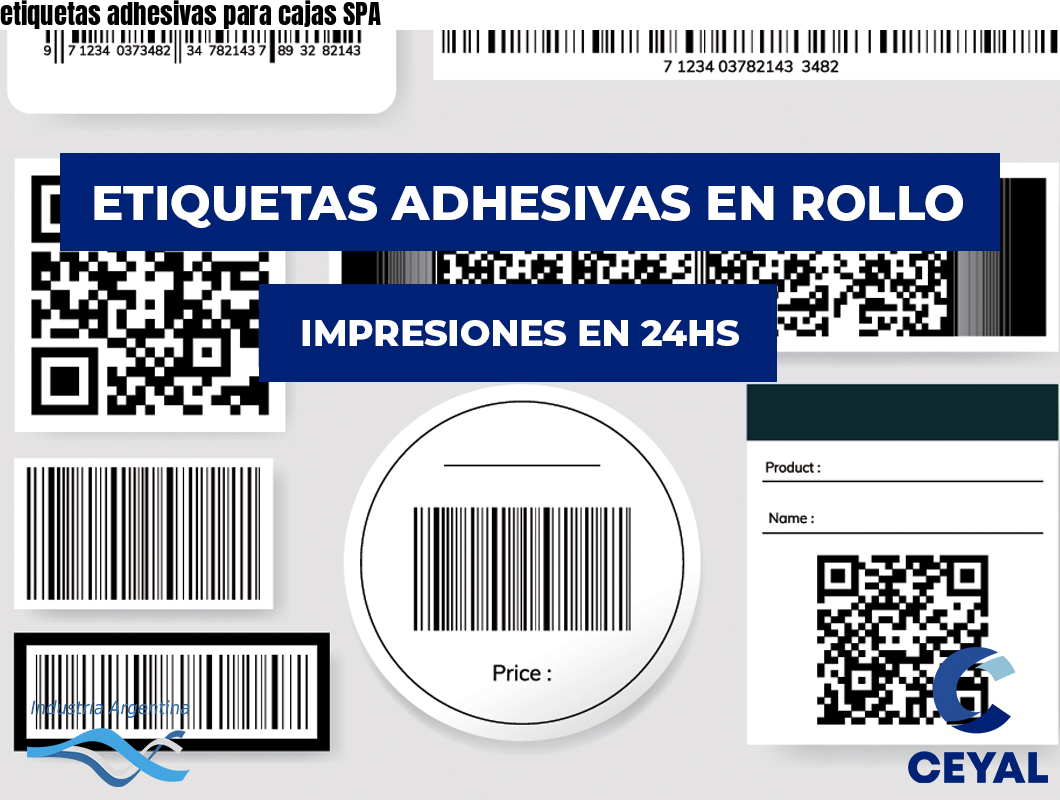 etiquetas adhesivas para cajas SPA