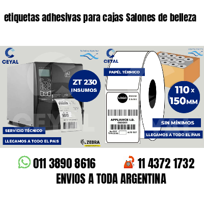 etiquetas adhesivas para cajas Salones de belleza