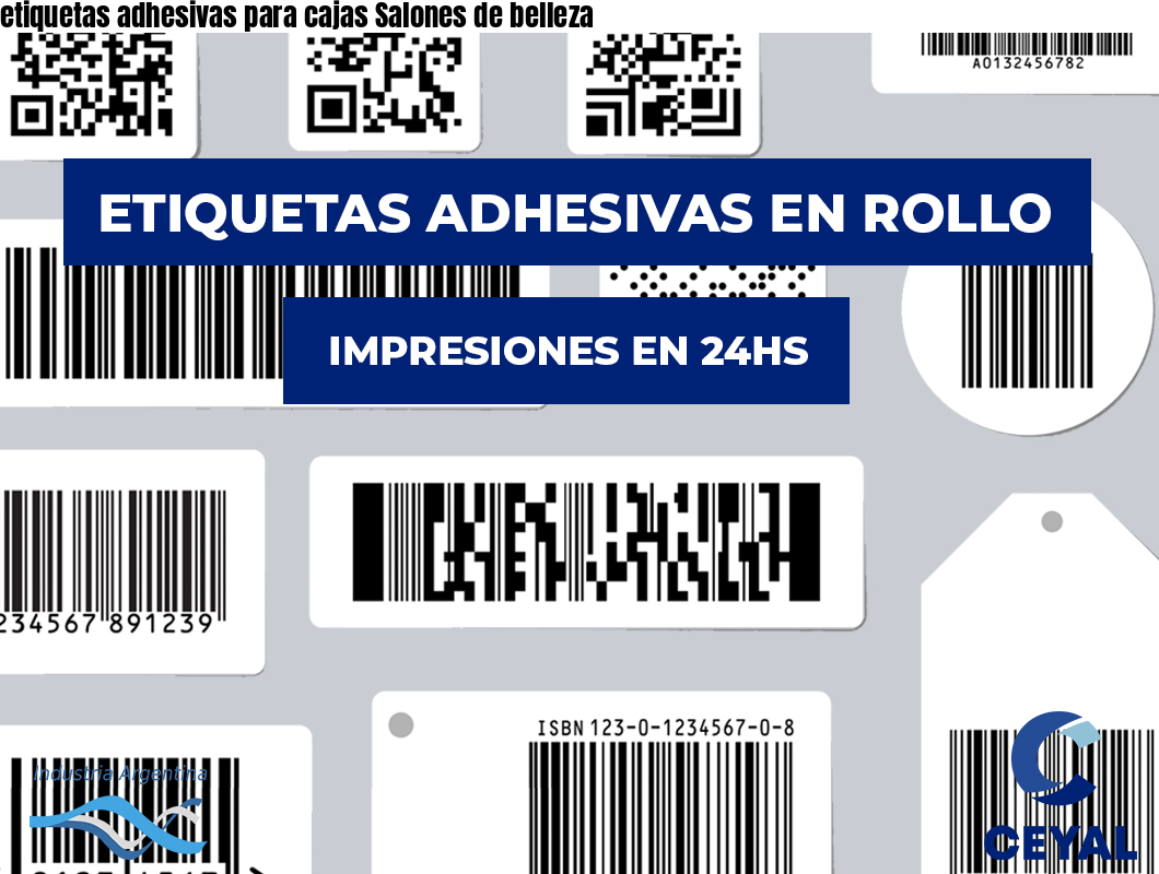 etiquetas adhesivas para cajas Salones de belleza