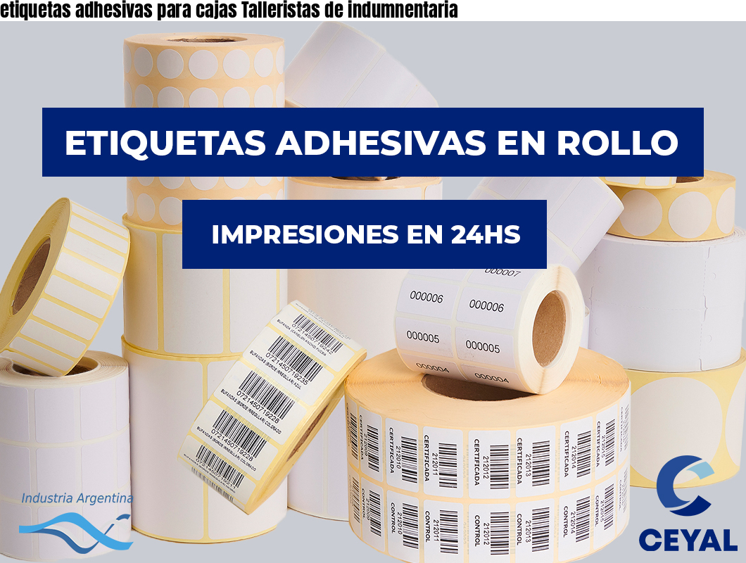 etiquetas adhesivas para cajas Talleristas de indumnentaria