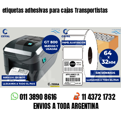 etiquetas adhesivas para cajas Transportistas