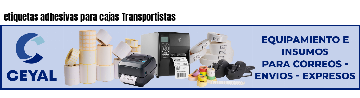 etiquetas adhesivas para cajas Transportistas