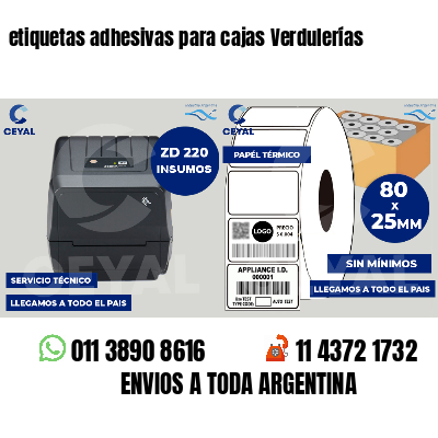 etiquetas adhesivas para cajas Verdulerías