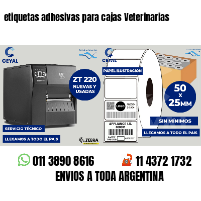 etiquetas adhesivas para cajas Veterinarias