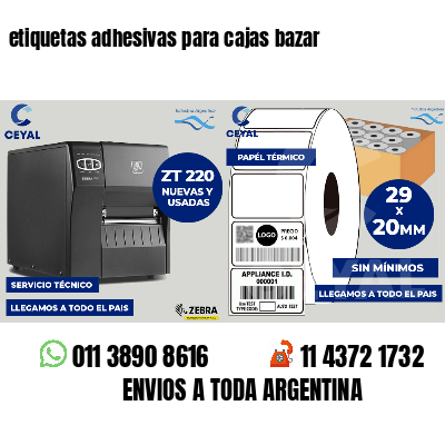 etiquetas adhesivas para cajas bazar