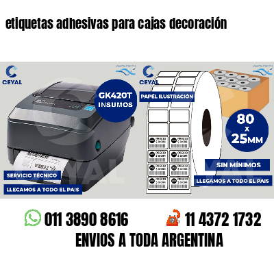 etiquetas adhesivas para cajas decoración