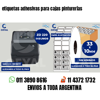 etiquetas adhesivas para cajas pinturerías