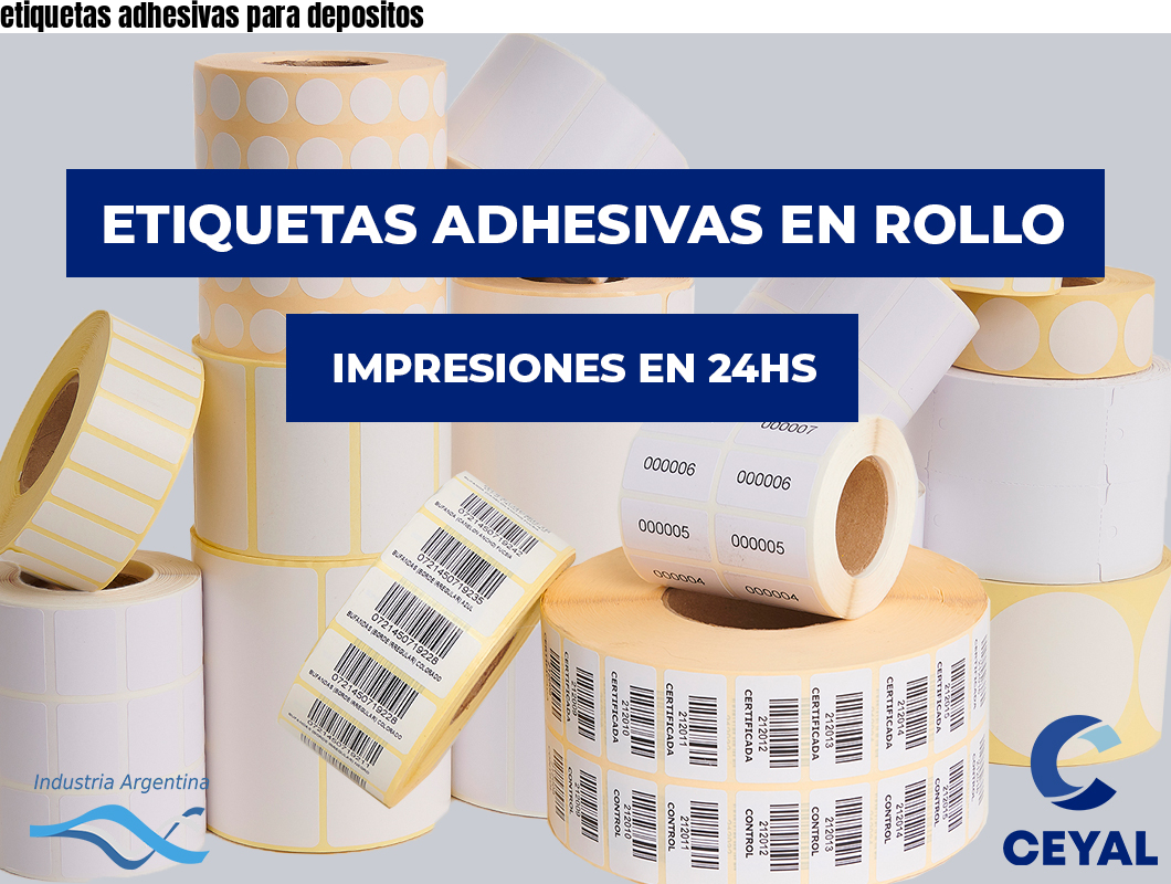 etiquetas adhesivas para depositos