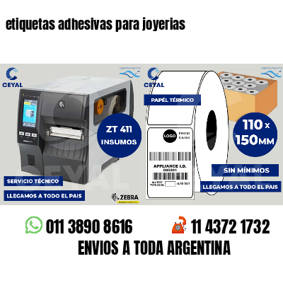 etiquetas adhesivas para joyerias