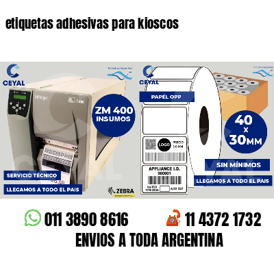 etiquetas adhesivas para kioscos