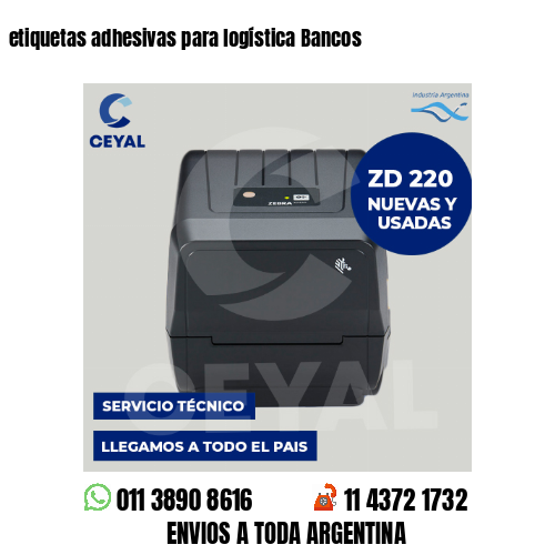 etiquetas adhesivas para logística Bancos