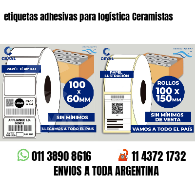 etiquetas adhesivas para logística Ceramistas