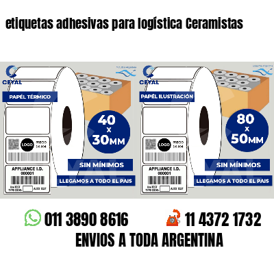 etiquetas adhesivas para logística Ceramistas