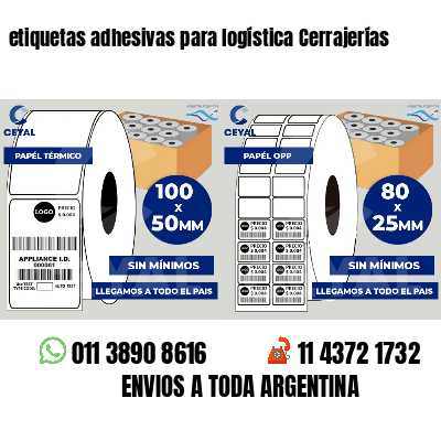 etiquetas adhesivas para logística Cerrajerías