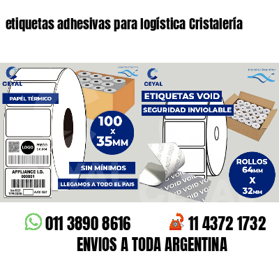 etiquetas adhesivas para logística Cristalería