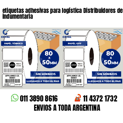 etiquetas adhesivas para logística Distribuidores de indumentaria