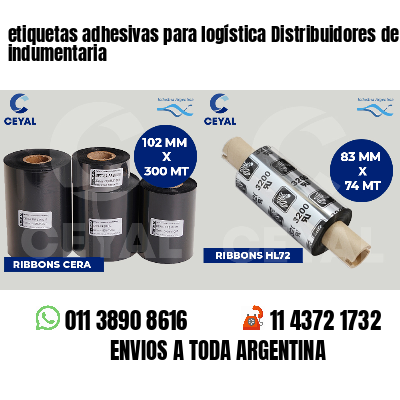 etiquetas adhesivas para logística Distribuidores de indumentaria