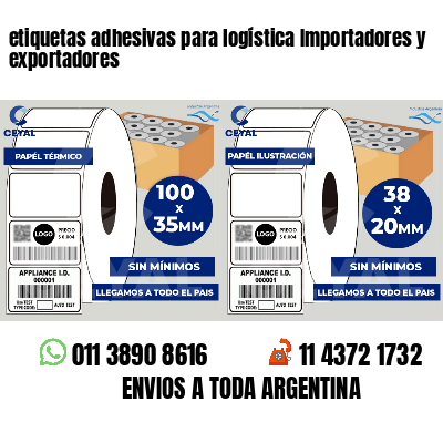 etiquetas adhesivas para logística Importadores y exportadores