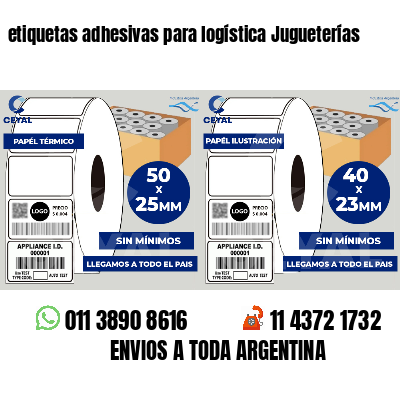 etiquetas adhesivas para logística Jugueterías