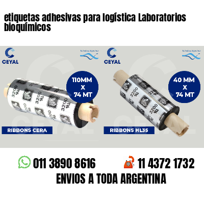 etiquetas adhesivas para logística Laboratorios bioquímicos