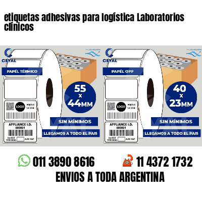 etiquetas adhesivas para logística Laboratorios clínicos