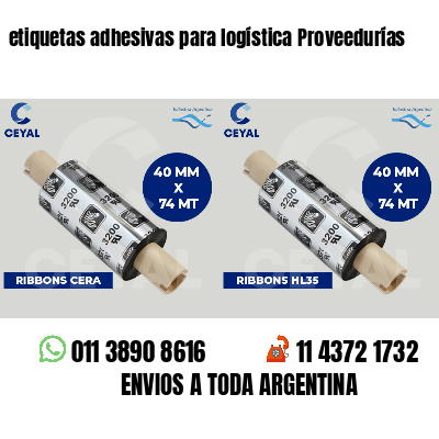 etiquetas adhesivas para logística Proveedurías