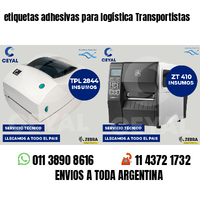 etiquetas adhesivas para logística Transportistas