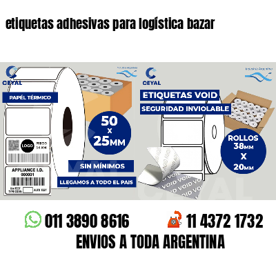 etiquetas adhesivas para logística bazar