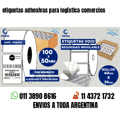 etiquetas adhesivas para logística comercios