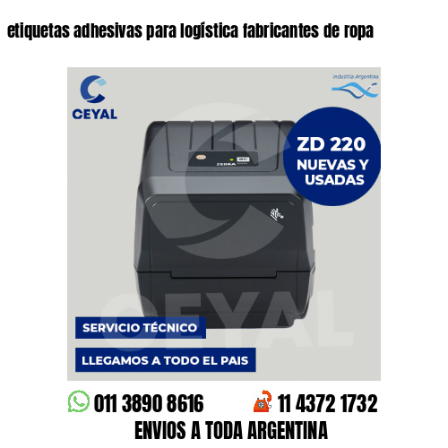 etiquetas adhesivas para logística fabricantes de ropa