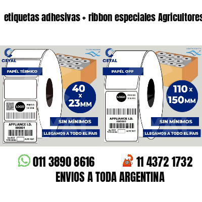 etiquetas adhesivas   ribbon especiales Agricultores