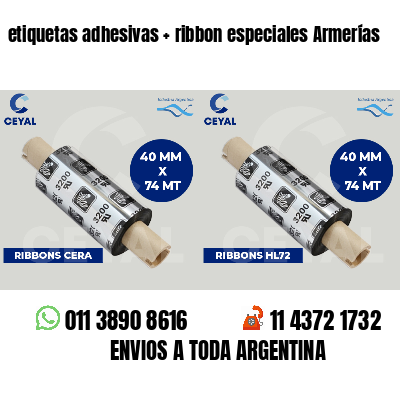 etiquetas adhesivas   ribbon especiales Armerías