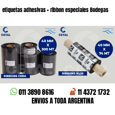 etiquetas adhesivas   ribbon especiales Bodegas